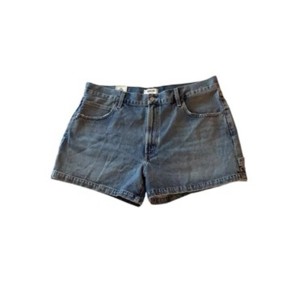 Agolde Light Blue Denim Carpenter Shorts - Picture 7 of 12
